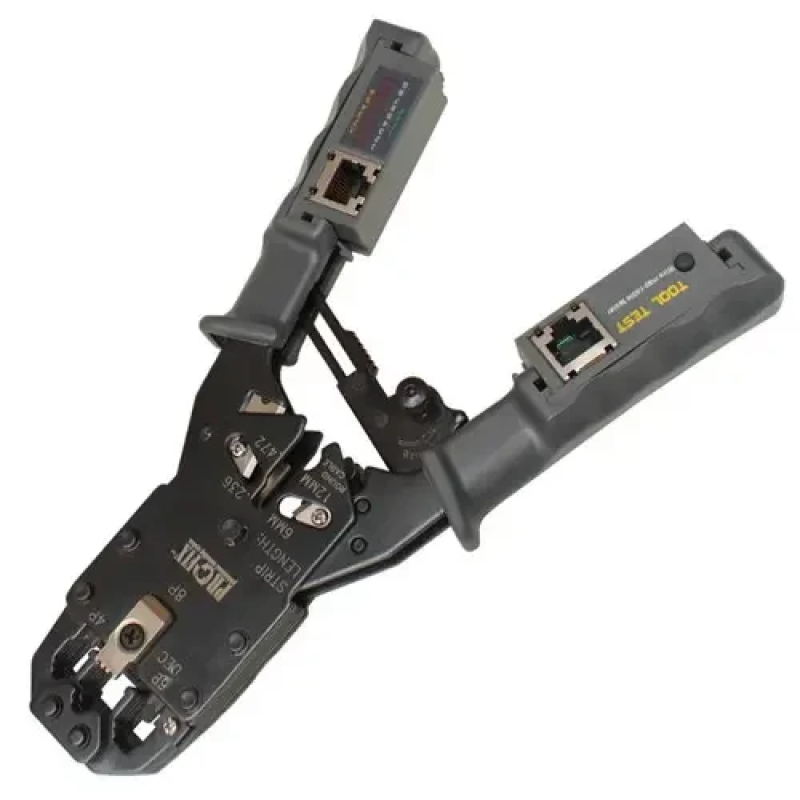 Инструмент HS-2008ACR для обжима 8p8c, 6p6c, 4p4c + тестер кабельный, Profix Инструмент HS-2008ACR для обжима 8p8c, 6p6c, 4p4c + тестер кабельный, Profix