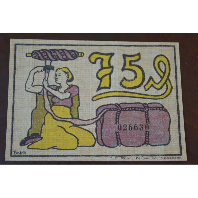 Німеччина. Нотгельд. 75Pf ( 5 ) Німеччина. Нотгельд. 75Pf ( 5 )