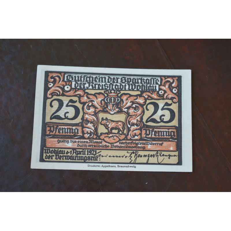 Німеччина. Нотгельд. 25Pf ( 5 ) Німеччина. Нотгельд. 25Pf ( 5 )