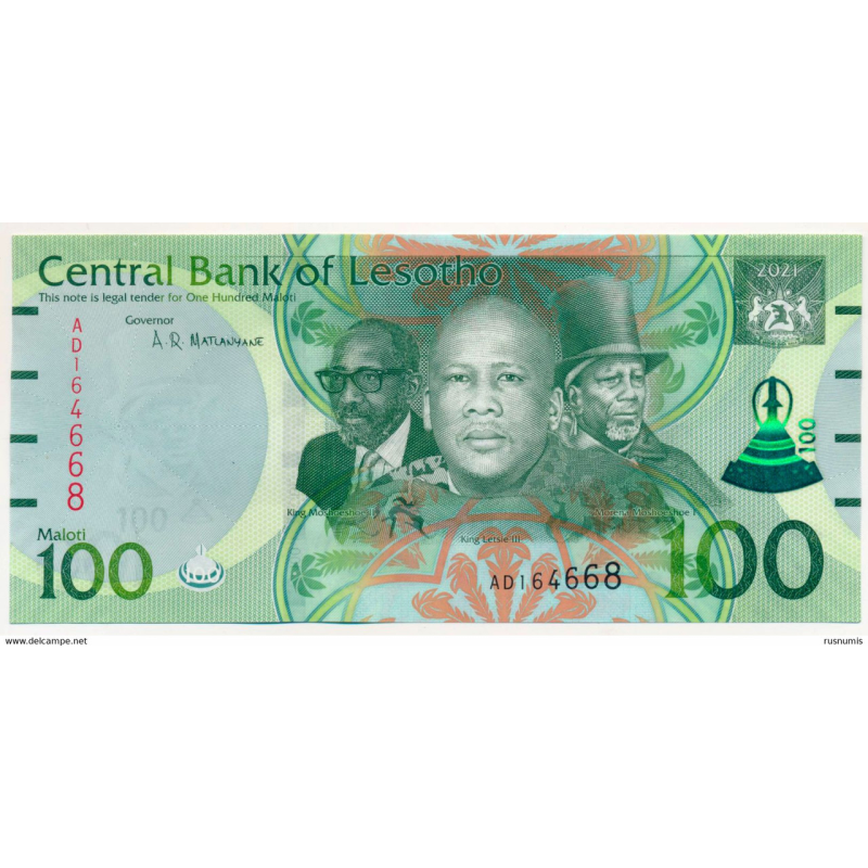 Lesotho Лесото - 100 Maloti 2021 Lesotho Лесото - 100 Maloti 2021