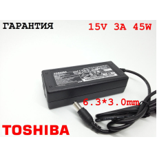 Блок живлення Toshiba 15V 3A 45W 6.3*3.0 mm