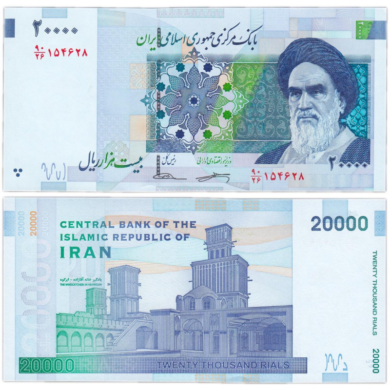 Иран  20000 риал 2021г UNC P-153е