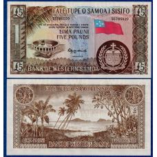 Самоа Западное (Самоа и Сисифо) / Western Samoa 5 Pounds 1963(reprint 2020) Pick 15CS UNC