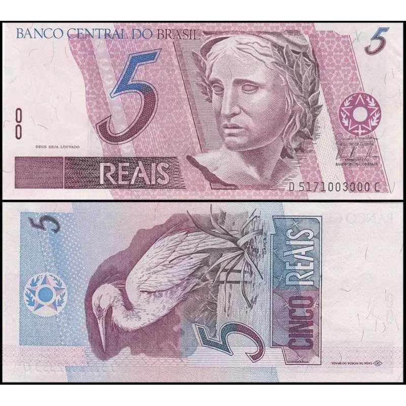 Бразилия / Brasil 5 reais 2001-2011 Pick 244 UNC Бразилия / Brasil 5 reais 2001-2011 Pick 244 UNC