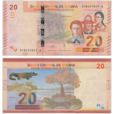 Боливия / Bolivia 20 Bolivianos (2018) Pick NEW UNC