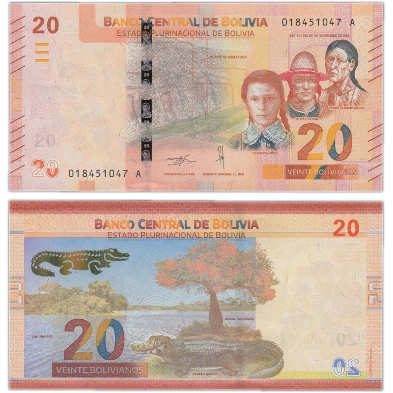 Боливия / Bolivia 20 Bolivianos (2018) Pick NEW UNC Боливия / Bolivia 20 Bolivianos (2018) Pick NEW UNC