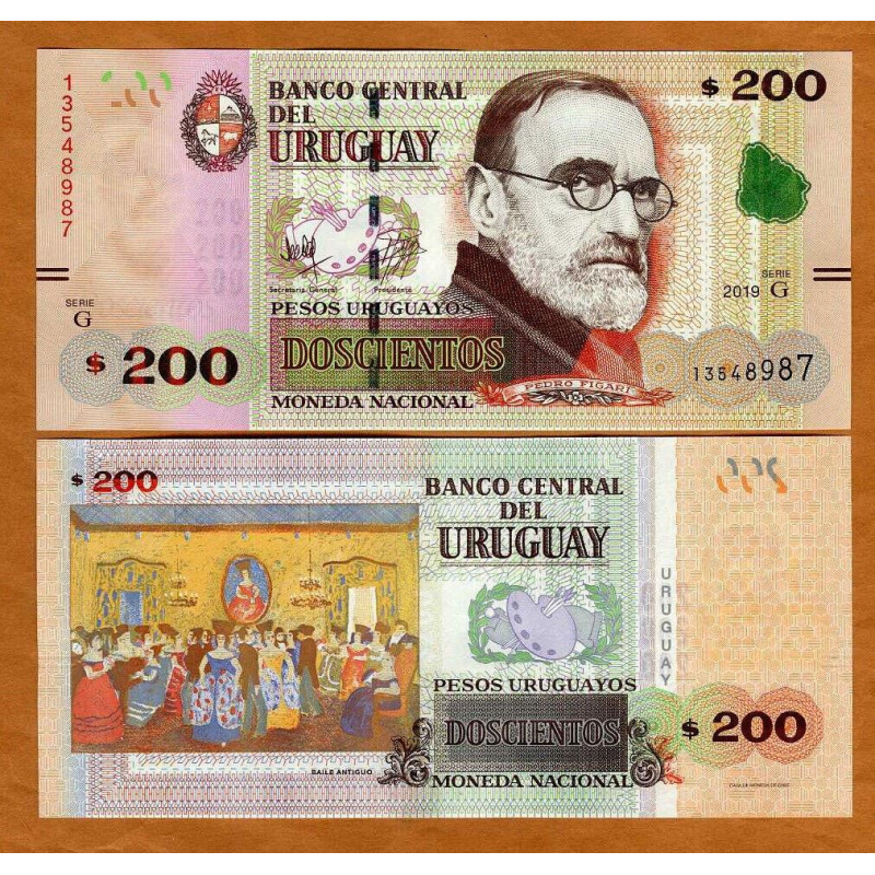 Уругвай / Uruguay 200 Pesos Uruguayos 2019 Pick 96b UNC Уругвай / Uruguay 200 Pesos Uruguayos 2019 Pick 96b UNC