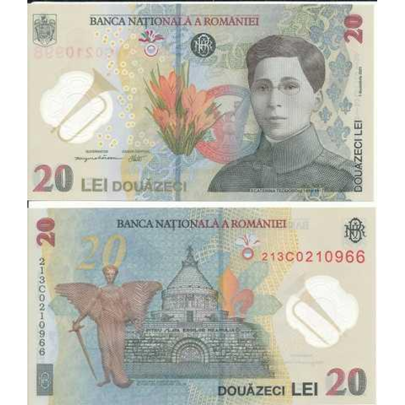 Romania Румыния - 20 Lei 2021 polymer UNC Romania Румыния - 20 Lei 2021 polymer UNC