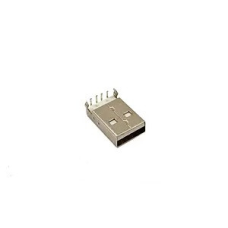 Штекер USB тип A, монтажный, угловой