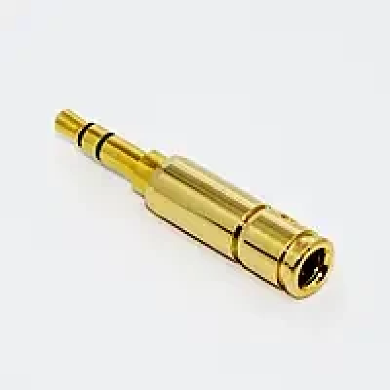 Купить Штекер 3,5мм стерео, gold, металлический корпус, золотистый