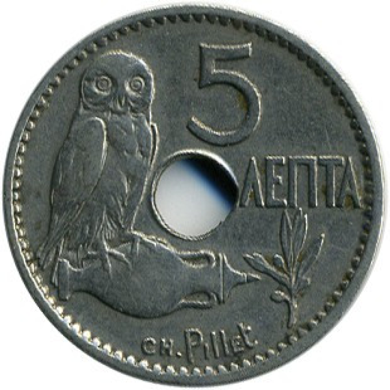 Греция 5 лепт, 1912