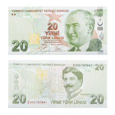 Турция 20 лир 2009(2022)г Р-224f UNC