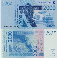 Западная Африка Сенегал 2000 франков 2003(23)г. UNC Р-716Kv
