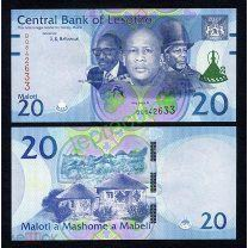 Лесото 20 малоти 2021г UNC Р-22d Лесото 20 малоти 2021г UNC Р-22d