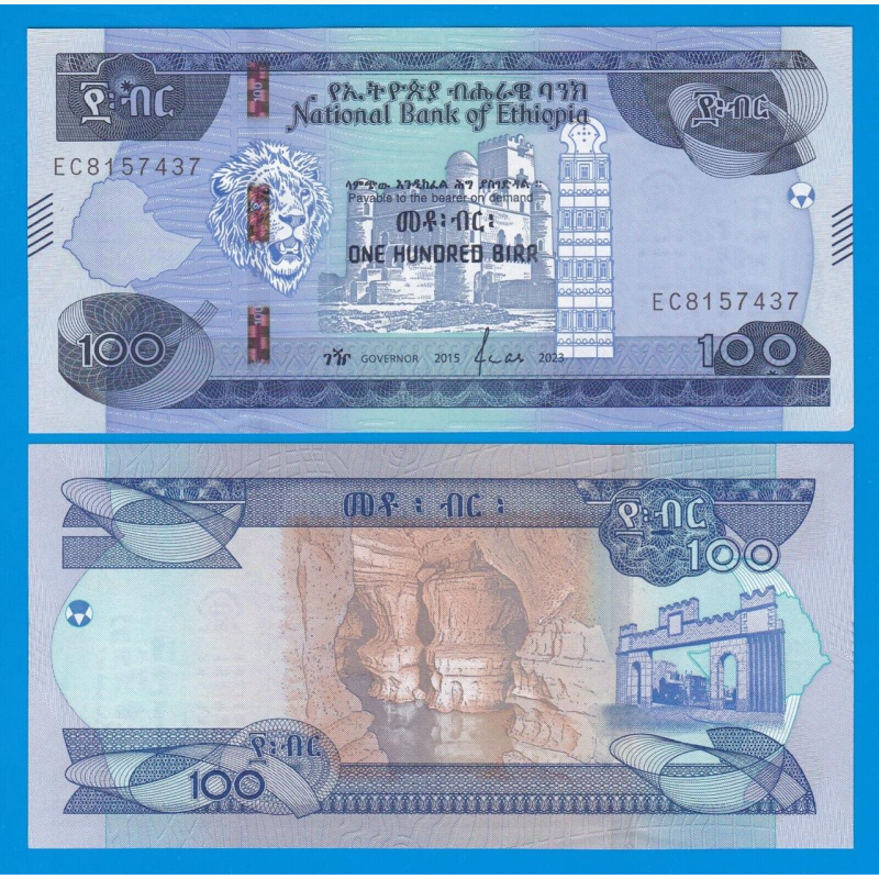 Эфиопия / Ethiopia 100 Birr 2023(2015) Pick 55b UNC