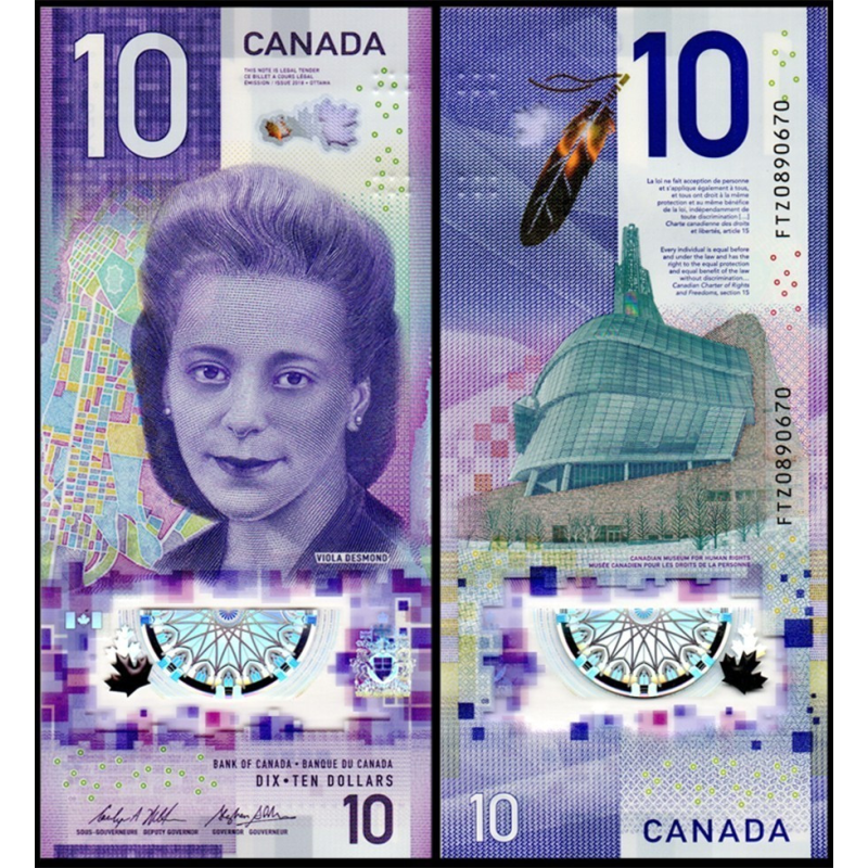 Канада / Canada 10 Dollars 2018 Pick NEW UNC Commemorative *пластик* UNC!