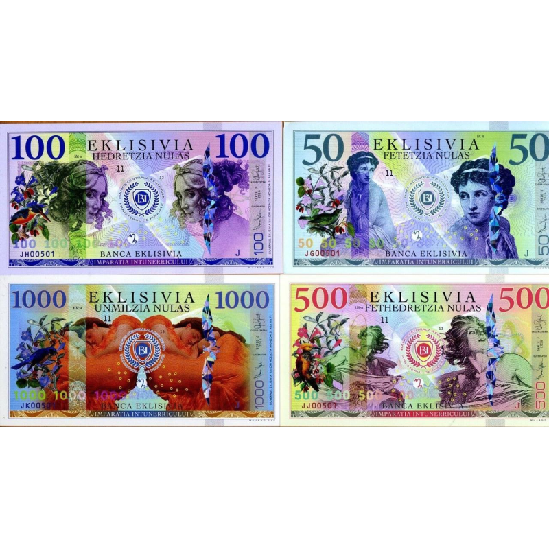 BANCA EKLISIVIA - набор 4 банкноты 2016 - UNC BANCA EKLISIVIA - набор 4 банкноты 2016 - UNC