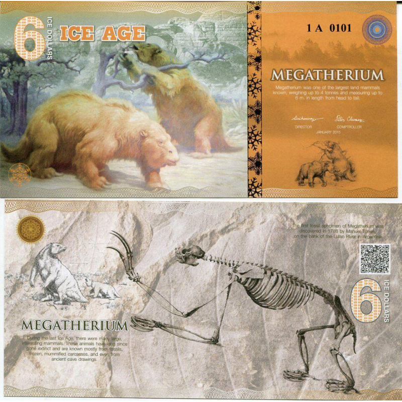 ICE AGE 6 доларів 2015р UNC