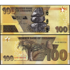 Зимбабве / Zimbabwe 100 Dollars 2020(2022) Pick NEW UNC