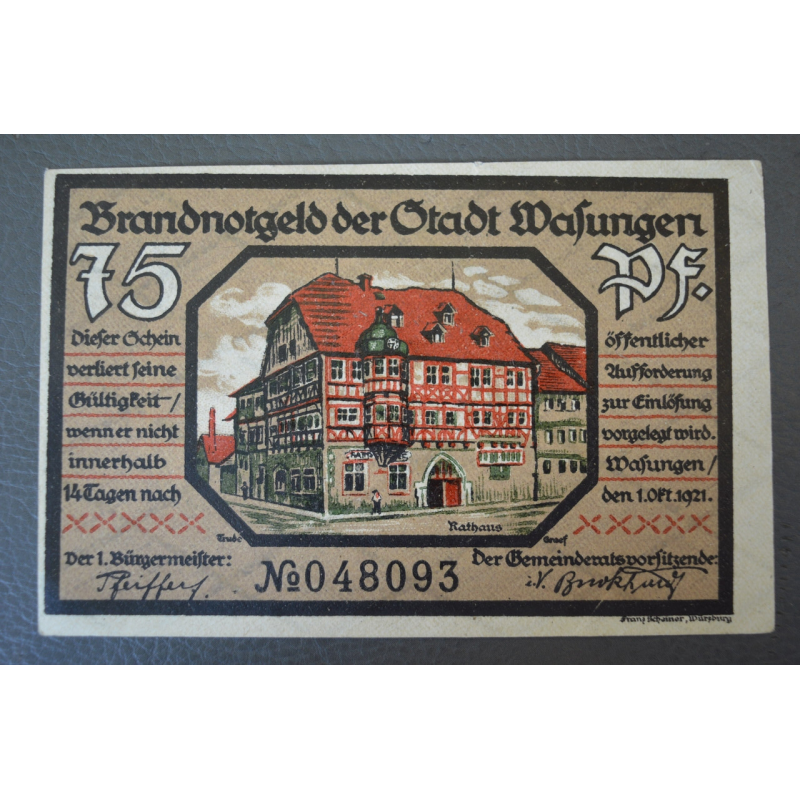 Німеччина. Нотгельд. 75 Pf ( 10 ) Німеччина. Нотгельд. 75 Pf ( 10 )