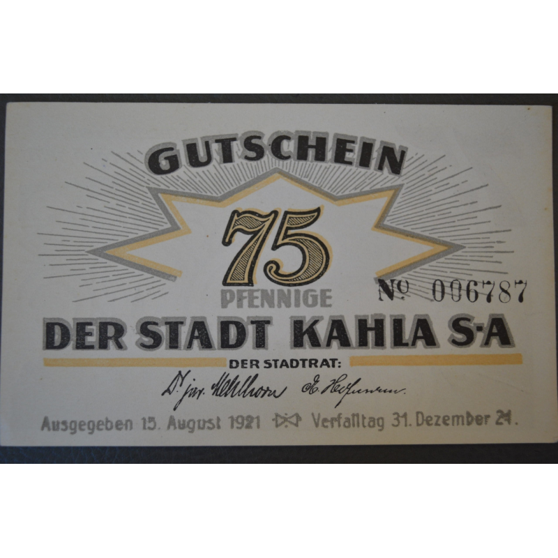 Німеччина. Нотгельд. 75 Pf ( 10 ) Німеччина. Нотгельд. 75 Pf ( 10 )
