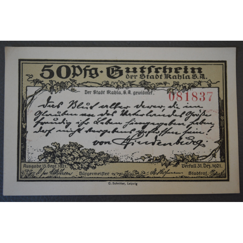 Німеччина. Нотгельд. 50 Pf ( 10 ) Німеччина. Нотгельд. 50 Pf ( 10 )