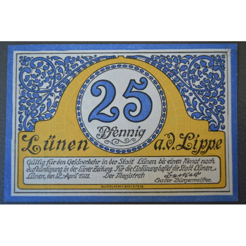 Німеччина. Нотгельд. 25 Pf ( 10 ) Німеччина. Нотгельд. 25 Pf ( 10 )