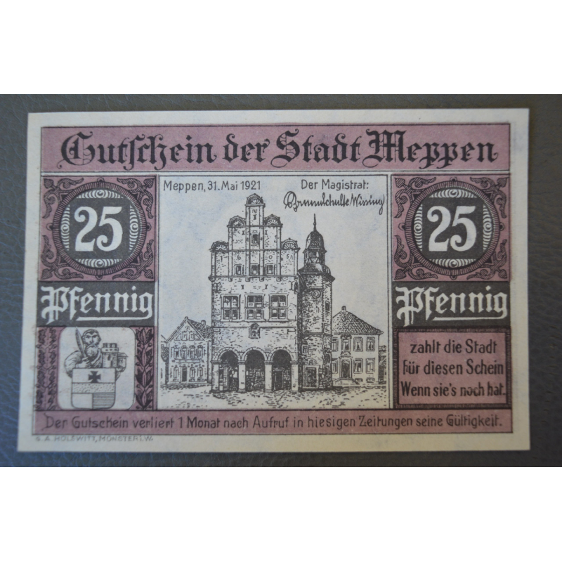 Німеччина. Нотгельд. 25 Pf ( 10 ) Німеччина. Нотгельд. 25 Pf ( 10 )