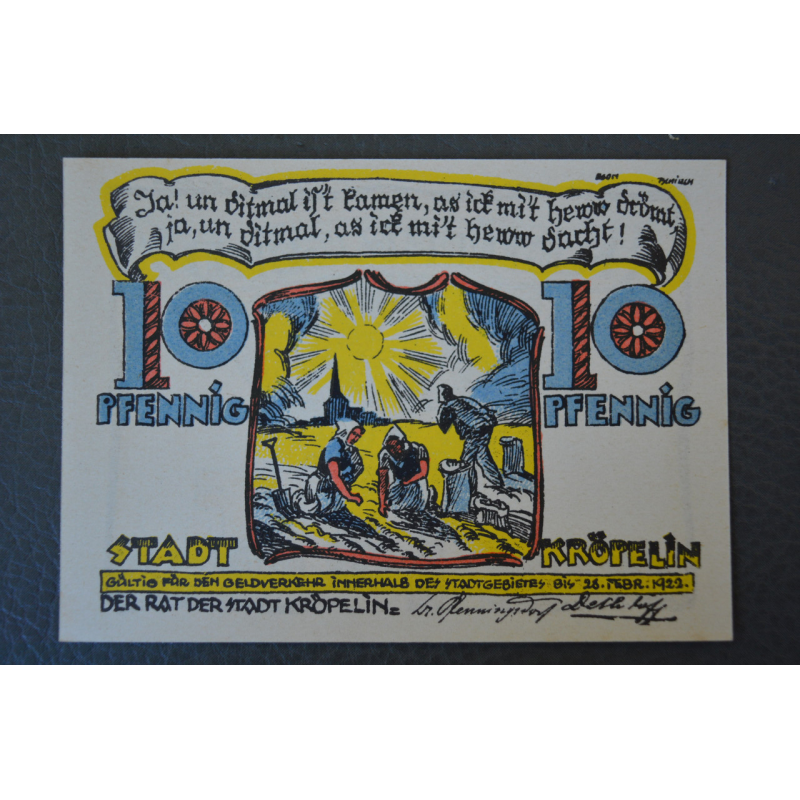 Німеччина. Нотгельд. 10 Pf ( 10 ) Німеччина. Нотгельд. 10 Pf ( 10 )
