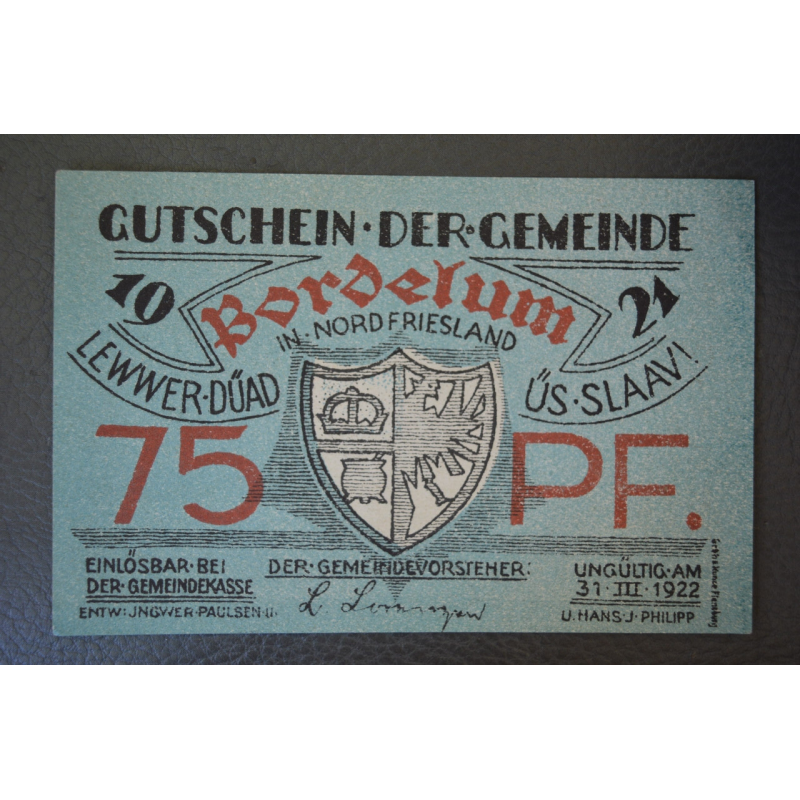 Німеччина. Нотгельд. 75 Pf ( 11 ) Німеччина. Нотгельд. 75 Pf ( 11 )