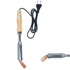 Паяльник с деревянной ручкой, угловое медное жало, 300W, 220V, HandsKit