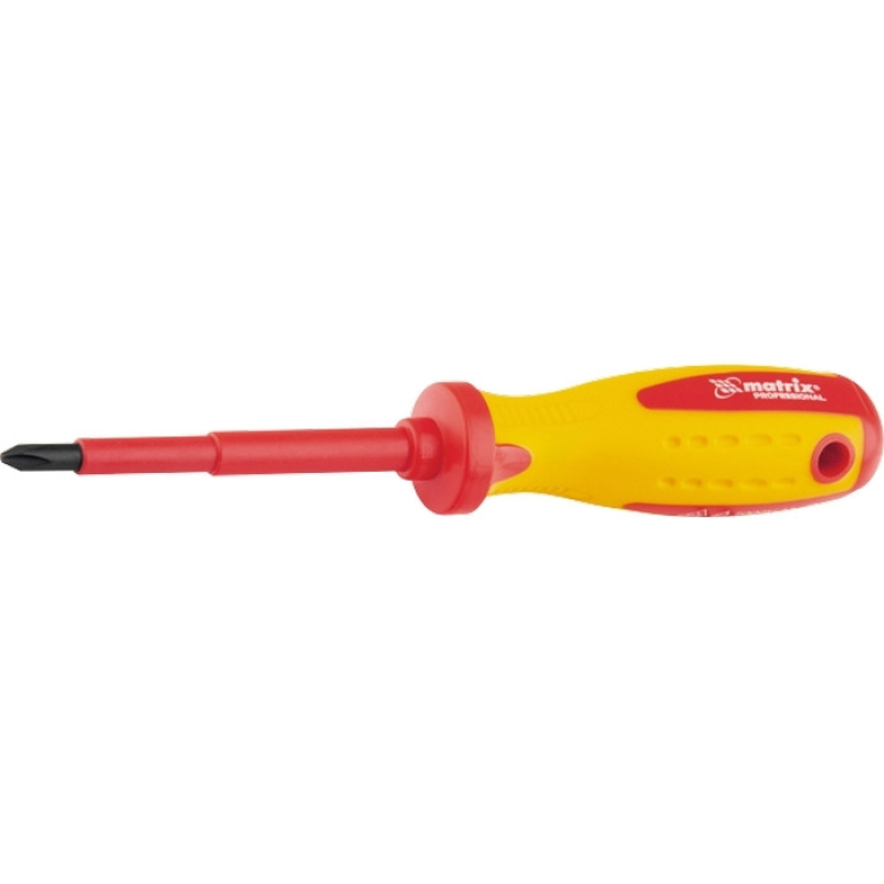 Викрутка Insulated, Ph2 x 100 мм, CrMo, до 1000 В, двухкомп. рукоятка MATRIX PROFESSIONAL Викрутка Insulated, Ph2 x 100 мм, CrMo, до 1000 В, двухкомп. рукоятка MATRIX PROFESSIONAL