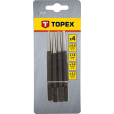 Добойники для гвоздей 4 шт., диам. 0.8 - 3.2 мм Topex 03A440