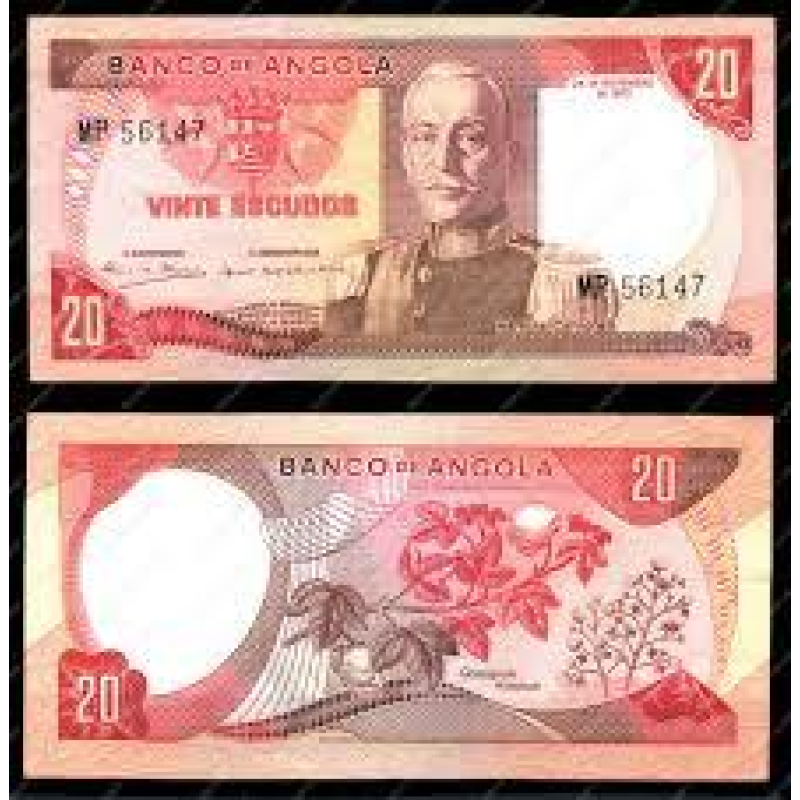 Ангола 20 ескудо 1972р UNC P-99 Ангола 20 ескудо 1972р UNC P-99