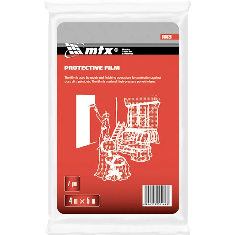 Пленка защитная 4 х 12,5 м 7 мкм полиэтиленовая MTX 888039