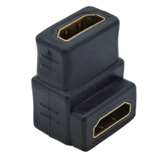Перехідник гніздо HDMI - роз“єм HDMI, gold, кутовий (в блістері)