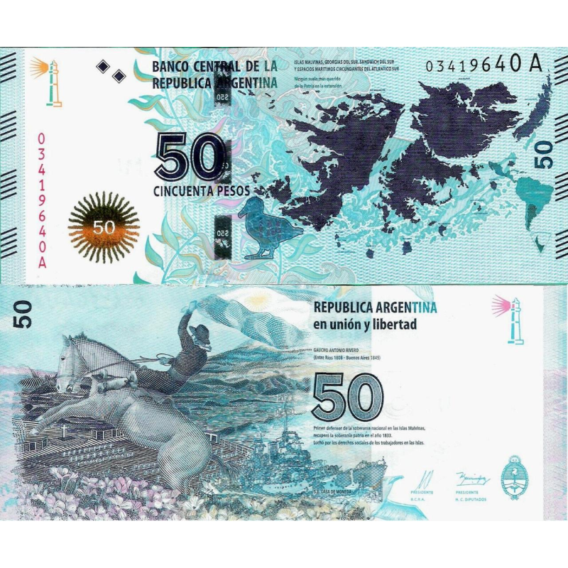 Аргентина / Argentina 50 Pesos (2015) Pick 362 UNC Сommemorative Аргентина / Argentina 50 Pesos (2015) Pick 362 UNC Сommemorative
