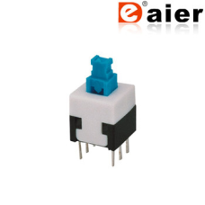 Мікрокнопка Daier KFC8X8-A, з фіксацією, ON-ON, 6pin, 0,1A 30V (DC)