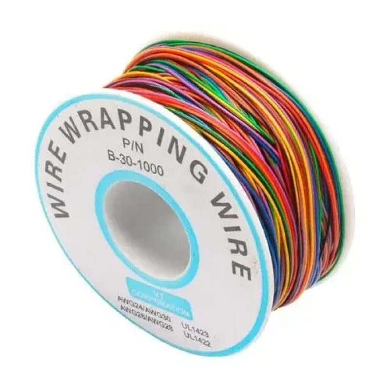 Дріт монтажний 1 жила 30AWG, 8 кольорів на котушці, 265м Дріт монтажний 1 жила 30AWG, 8 кольорів на котушці, 265м