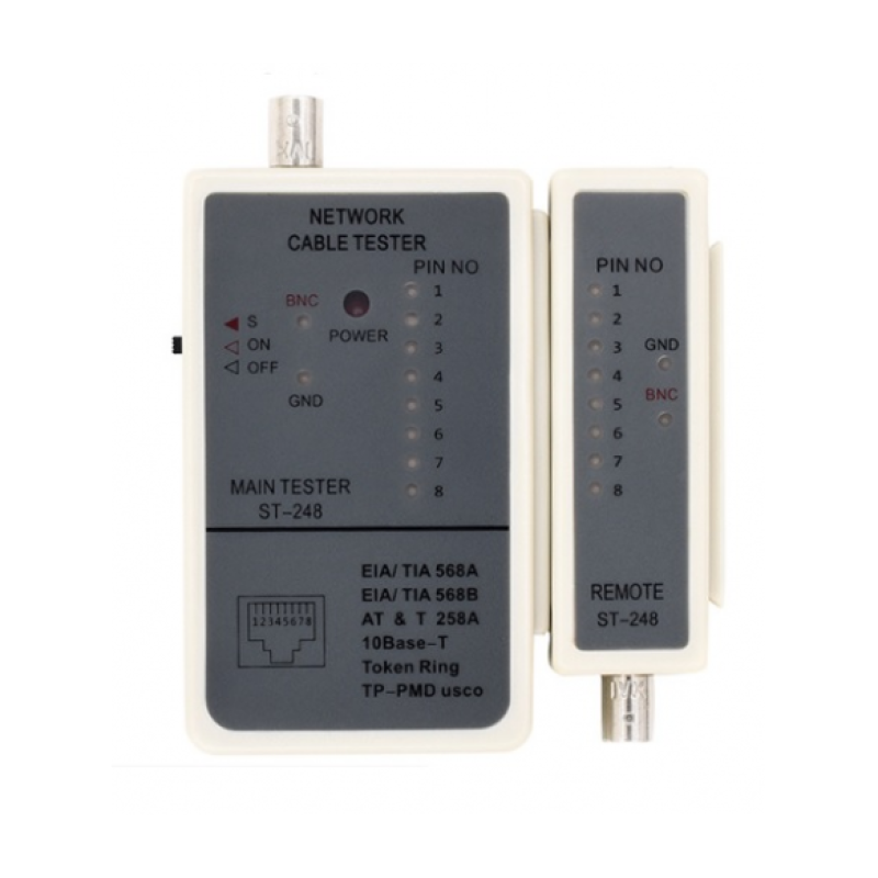 Кабельний тестер Merlion ST-248BNC, RJ-45 + BNC