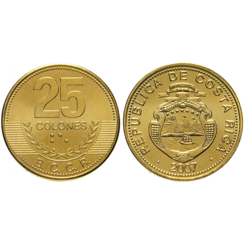 25 колон 2007 Коста Рика UNC 25 колон 2007 Коста Рика UNC