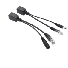 POE інжектор пасивний (пара) 802.3at (30Вт) з портами Ethernet 10/100Mbps, black, OEM Q50