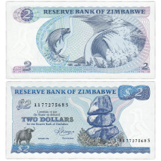 Зімбабве / Зимбабве 2 долара 1983р UNC Р-1b