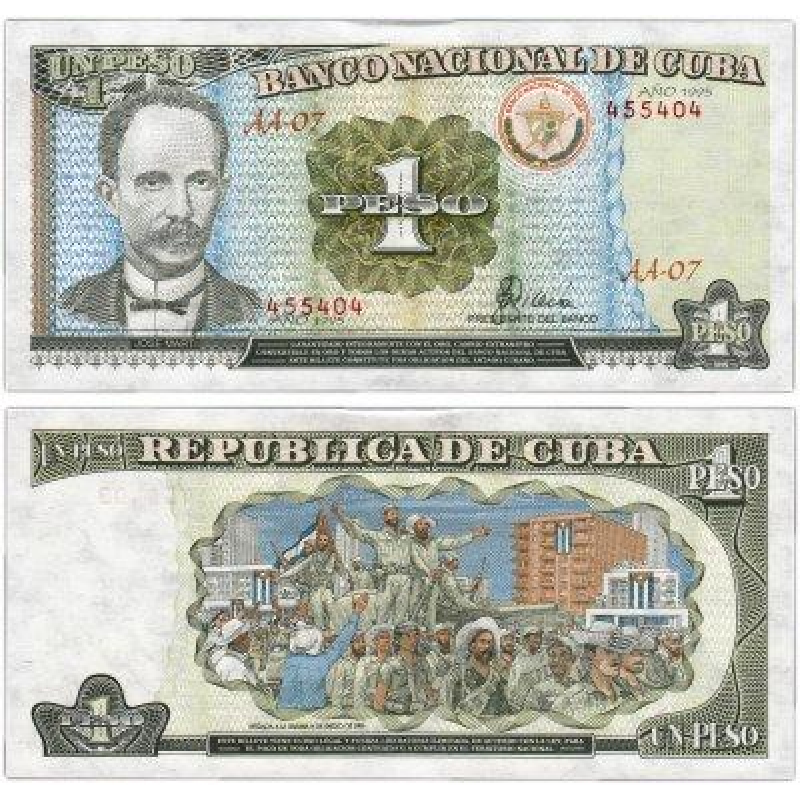 Куба 1 песо 1995р Р-112 UNC