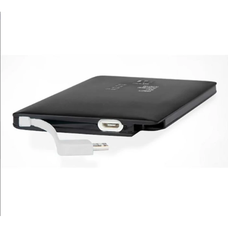 Портативна батарея з вбудованим кабелем УМБ Card Mobile Power 2Life Power Bank 2500 MAh Black (KG-138)