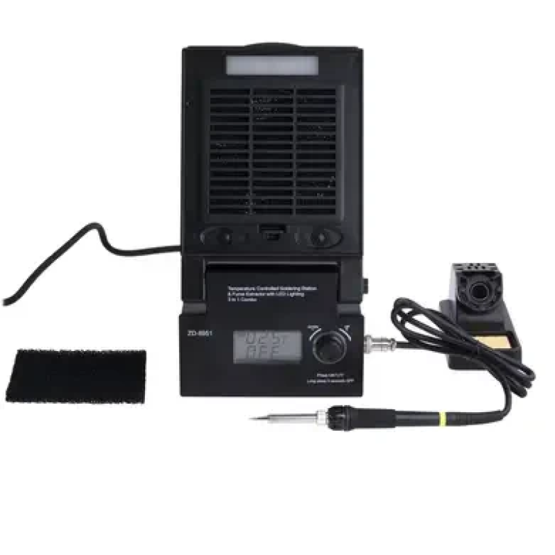 Паяльна станція ZD-8951, 80W, 160-480°C, з димопоглиначем і підсвічуванням
