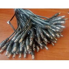 Роз“єм живлення DC-M (D 5,5x2,1 мм) => кабель завдовжки 25 см black, Black plug OEM Q100