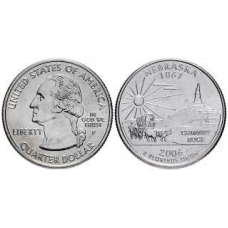 США 25 млн (квотер) 2006 D «Штати та території — Небраска»