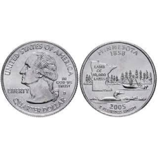 США 25 млн (квотер) 2005 D «Штати та території — Міннесота»