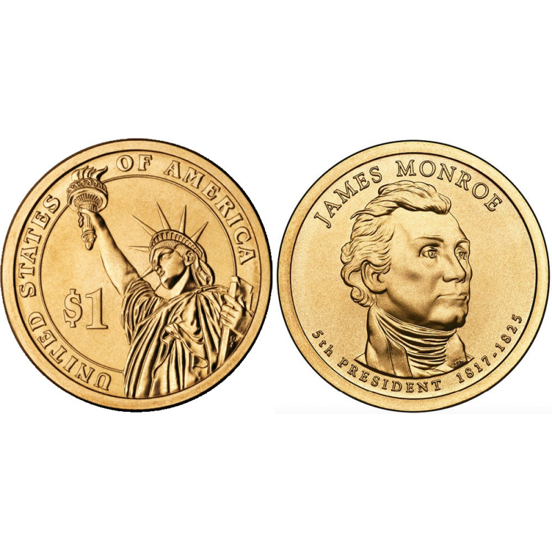 США 1$ 2008 р. Президенти. (5-й) Джеймс Монро